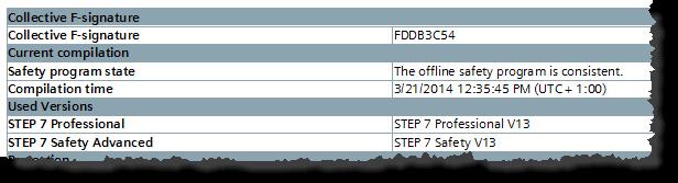 STEP 7 Safety Advanced V3 Signatury S7-500F/S7200F Funkční signatury F-bloků Snadné porovnání změn ve fail-safe programu díky funkční signatuře.
