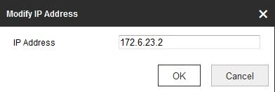 Obrázek 6 56 Úprava adresy IP (3) Kliknutím na OK dokončíte úpravy. Odstranění adresy IP Klikněte levým tlačítkem myši na adresu IP ve filtrovaném seznamu a poté na tlačítko Delete.