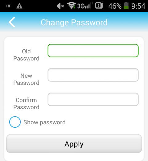 1) Změna hesla Do nastavení změny hesla se dostanete kliknutím na volbu Change