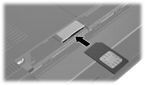 UPOZORNĚNÍ: Při vkládání SIM karty ji umístěte tak, aby zalomený roh směřoval dle uvedeného obrázku.