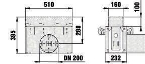 betonu Odtoková vpust z pozink oceli s FIBRETEC kompozitním krytem, SW 9, černý, aretace, třída D 400 Odtoková vpust z PP kompozitu s litinovým krytem, SW 9, černý, aretace, třída E 600 * Délka Šířka