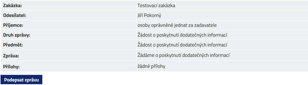 Obr 13: Zaslání zprávy -