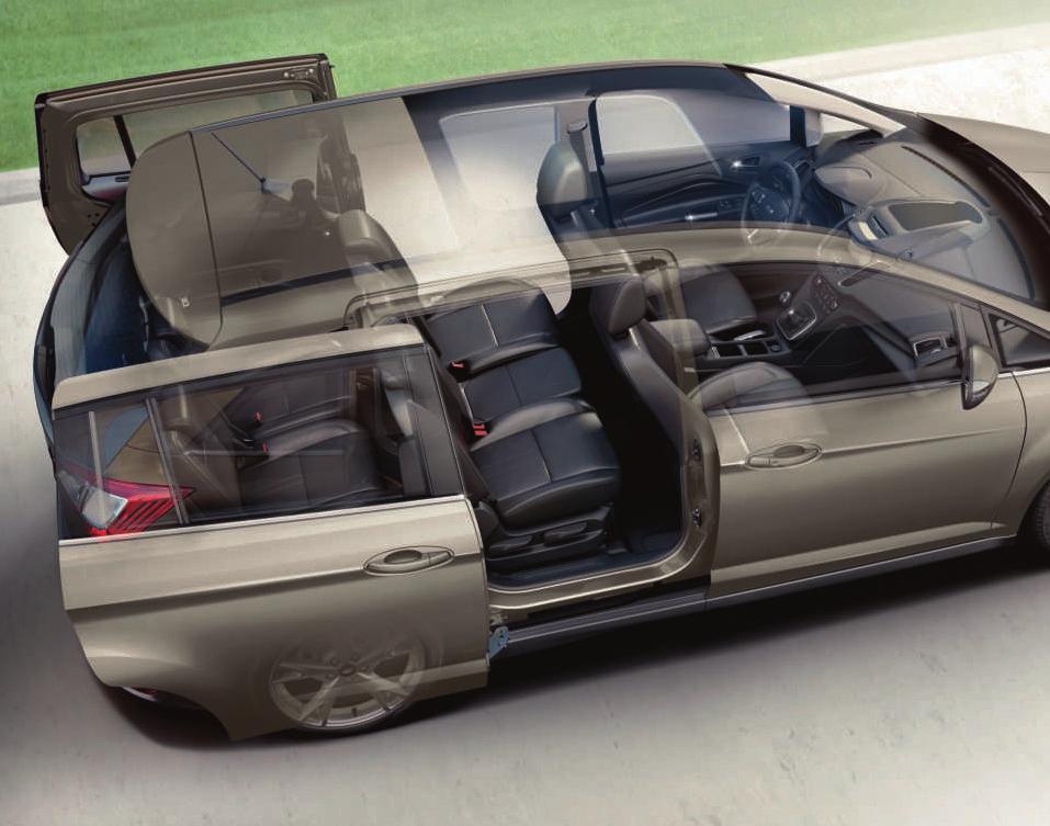 Grand C-MAX v provedení se 7 sedadly. Pro případ, že se vaše rodina rozroste. Díky zadním posuvným dveřím a možnosti výběru pokrokových prvků výbavy je Grand C-MAX ideálním rodinným vozem.