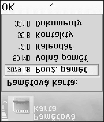 Málo pamìti - uvolnìní pamìti Zmen¹uje-li se dostupná pamì» v telefonu nebo na pamì»ové kartì, telefon vás upozorní. Chcete-li uvolnit pamì», pøeneste ve Správci souborù data do pamì»ové karty.