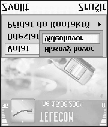 Volání Obrázek 4 Videohovor. Ikony: - pøíjemce videohovoru zakázal odesílání videa z jeho pøístroje. - máte zakázáno odeslání videa z va¹eho telefonu.