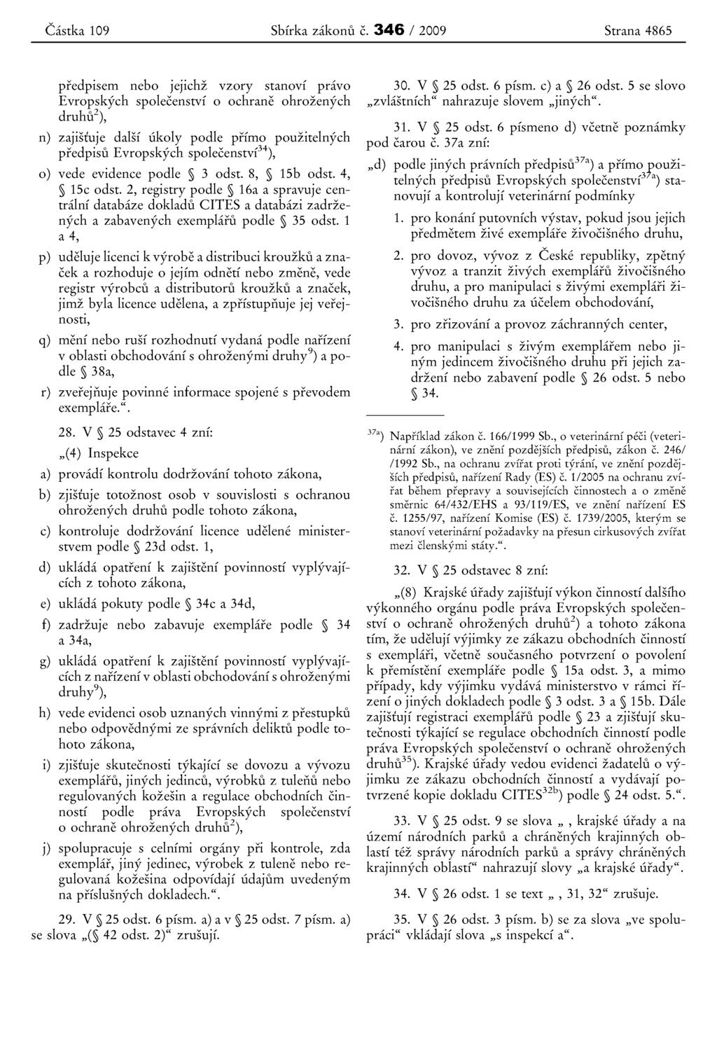 Castka 109 Sbfrka zakonu c.
