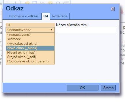 5. Pokud chceme hypertextový odkaz odstranit, označíme jej a klikneme na ikonu: ODSTRANIT ODKAZ. 4.