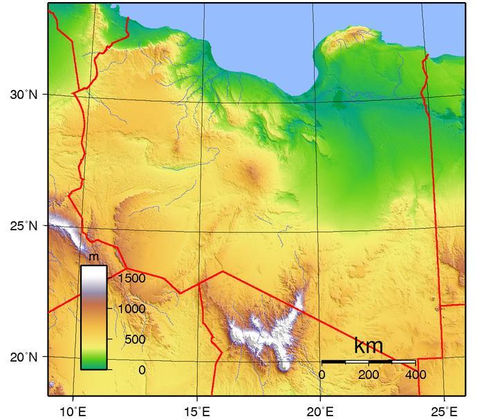 Geografie Libye Velké území Libye