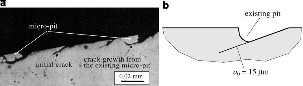 PŘEHLED SOUČASNÉHO STAVU POZNÁNÍ zatížení, které napomáhá separaci stěn trhlin a tím podporuje šíření. Skutečnosti, že pro vývoj pittingu je mazivo nezbytné, si všiml už S. Way [8].