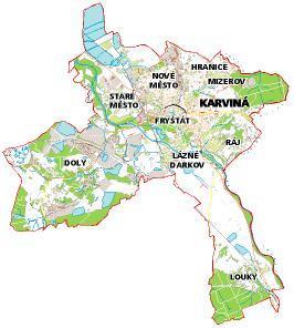 2. Sociálně demografická analýza města 2.1 Základní informace o městě Statutární město Karviná: od r. 2002, na základě zákona č. 313/2002.