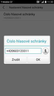 8 z 31 Číslo hlasové schránky Vyberete možnost Hovory. Dále zvolíte možnost Hlasová schránka.