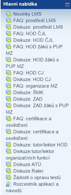 1. Zobrazení tabulky pro zápis hodnocení ÚZ, výběr typu školy Obrazovku s tabulkou pro zápis DÚ otevřete přes