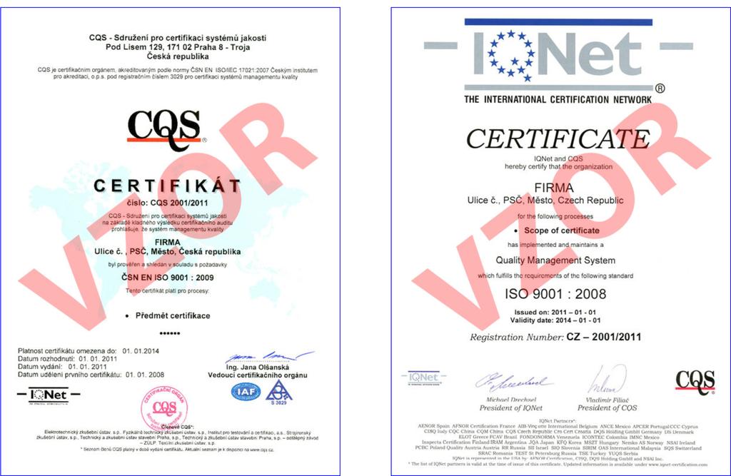 Schema certi kace (kvality, bezpe cnosti,... ) v EU/CR 2 P r klady certi kat u p r klady National Accreditation Body, NAB X United Kingdom Accreditation Service, UKAS, http://www.ukas.