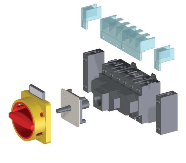 5 5 4 5 1 2 4 3 1 Modul ovládání 2 Modul provedení 3 Spínací modul 4 Přídavné moduly 5 Kryty svorek Výkonové spínače Bezpečné spínání a vypínání Výkonové spínače firmy Sälzer Electric jsou manuálně