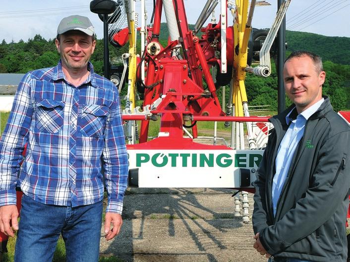 ZKUŠENOSTI Z PRAXE Spoľahlivé stroje v každom teréne 9 V pomerne náročnom teréne využíva krmovinársku techniku Pöttinger MVDr. Rastislav Matiašovič zo Smoleníc v okrese Trnava.