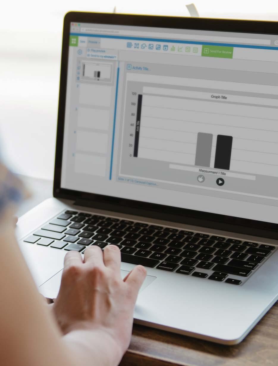einstein Activity Maker Učitelé, pedagogičtí pracovníci, studenti i žáci mohou díky aplikaci einstein Activity Maker vytvářet multimediální a interaktivní učební materiály stejno snadno, jako když