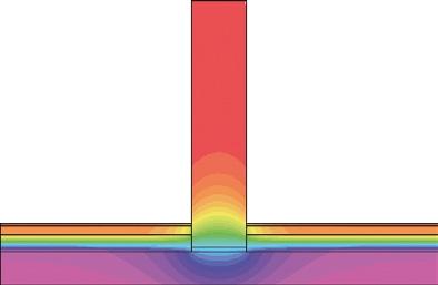 W/mK λ = 0,970 W/mK λ = 0,825 W/mK 5 C Detail se zakládací tvárnicí Lineární činitel prostupu tepla: Ψ = 0,88851-2.0,394 = 0,10 W/(m.