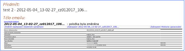 K odeslání oznámení dojde v případě, že proběhne tzv. změnová událost, tedy vytvoření nebo změna položky v seznamu či v knihovně dokumentů.