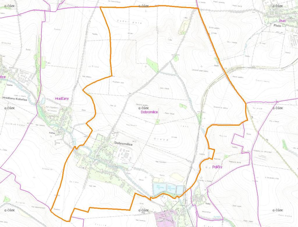 A. NÁZEV OBCE Název části obce (ZSJ): Dobromilice Mapa A: Území obce Přehledová mapka