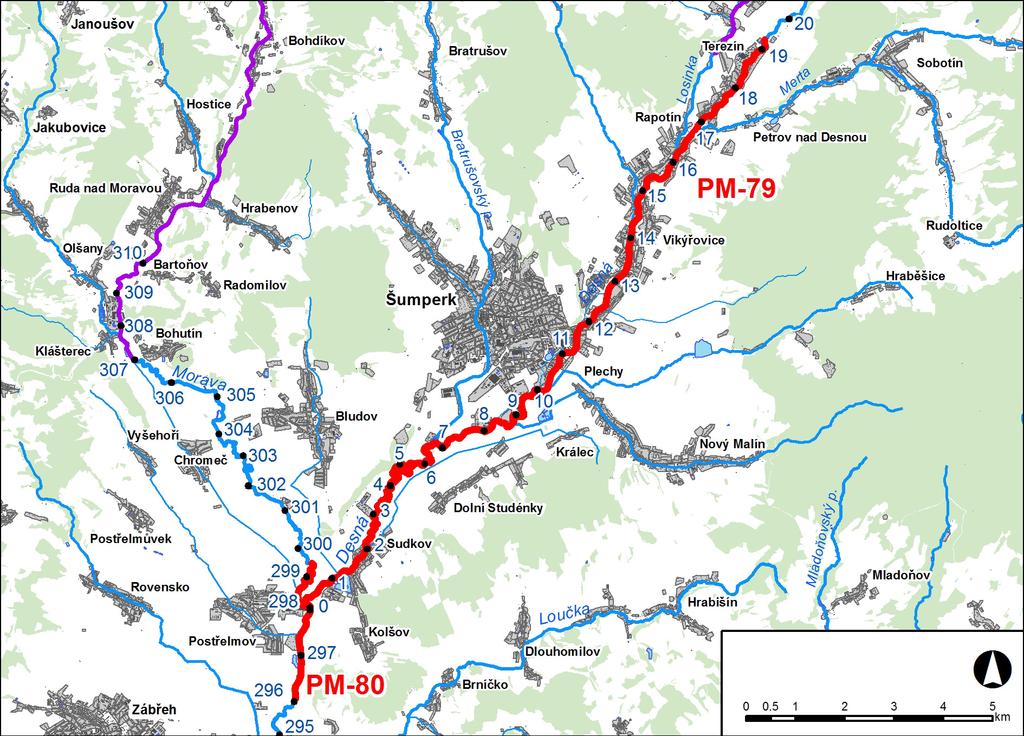 Tvorba map povodňového nebezpečí a povodňových rizik v oblasti povodí Moravy a v oblasti povodí Dyje 2. CHARAKTERISTIKA OBLASTI S VÝZNAMNÝM POVODŇOVÝM RIZIKEM 2.1 Popis nivy a možnosti rozlivu 1.