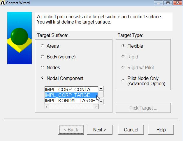 Obr. 5.16 Volba Targed strany. Obr. 5.17 Volba Contact strany. Po vybrání obou stran kontaktu se Contact Wizard přepne na poslední stranu (Obr. 5.18), kde je moţné nastavit parametry kontaktu, jako např.