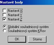 Příkazem NastavitBody přesuňte všechny vybrané řídicí body do stejné z-ové výšky. 5.