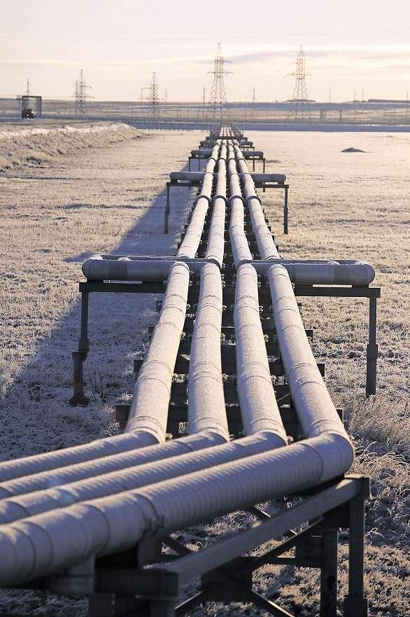 Rusko v číslech Ruskojenejvětšímsvětovým producentem ropy a největšímvývozcem zemníhoplynu. Na snímku plynovodní soustava na poloostrově Jamal (severozápadní Sibiř). foto: bloomberg ruská ekonomika 8.