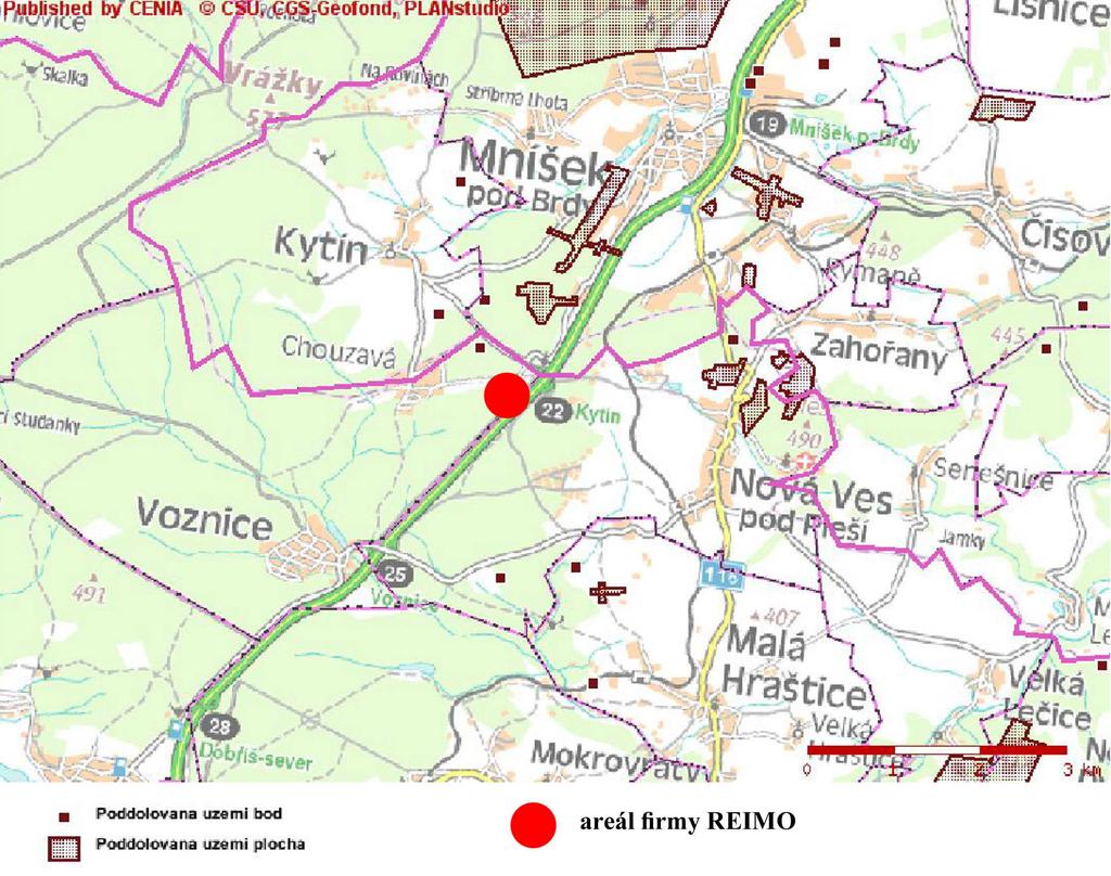 C. Údaje o stavu životního prostředí v dotčeném území Velikost infiltrace v tomto prostředí lze na základě stanovených regionálně platných hodnot podzemního odtoku odhadnout ve výši 1-2 1/s/km 2