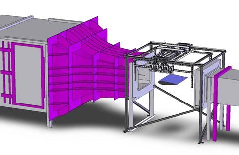 hloubce profilu 700mm, čemuž odpovídá rychlost proudu v tunelu 10m s -1.