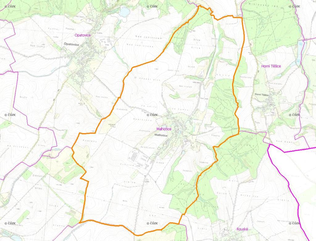 A. NÁZEV OBCE Název části obce (ZSJ): Malhotice Mapa A: Území obce Přehledová mapka