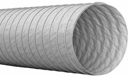 P 2 A 1000 Síla stěny: Polyesterová tkanina potažená světle šedým speciálním PVC 0,4 mm Spirála z ocelového drátu Od -30 C do +80 C (krátkodobě do +100 C) Lehká, velmi elastická, těžce zápalná hadice