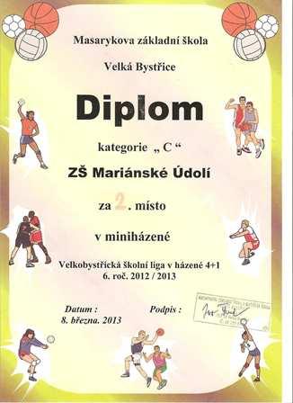 MÁME SE ČÍM POCHLUBIT!!! Naše škola se úspěšně zúčastnila 4. ligového kola v miniházené mikroregionu Bystřička.