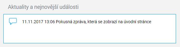 stránku se aktualita zobrazí v přehledu