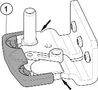 Uvedení do provozu 4.2 Zasunutí do kuchyňské linky Fig. 6 u Zátky Fig. 6 (12) vyjměte z pouzdra ložisek dvířek a přemístěte je. u Madlo dveří, zátky Fig. 6 (10) a krycí destičky Fig.