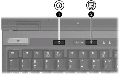 3 HP Quick Launch, tlačítka Tlačítka HP Quick Launch slouží ke spouštění často používaných programů, které jsou někdy v ovládacím panelu HP Quick Launch označovány jako aplikace.