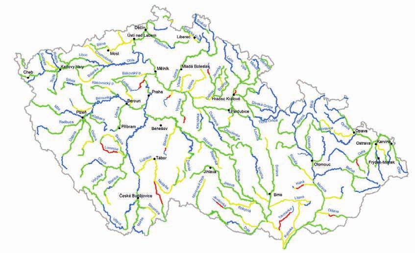 2 Jakost vody v tocích České republiky 2016 2017 HODNOCENÍ PODLE ČSN 75 7221 Základní klasifikace Třída I. a II. neznečištěná a mírně znečištěná voda III. znečištěná voda IV. silně znečištěná voda V.