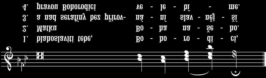Bohorodici (bývá uveden ve slubì svátku) a zpívá se po celé posváteèní období a do opuštìní svátku. Pøi liturgii sv.