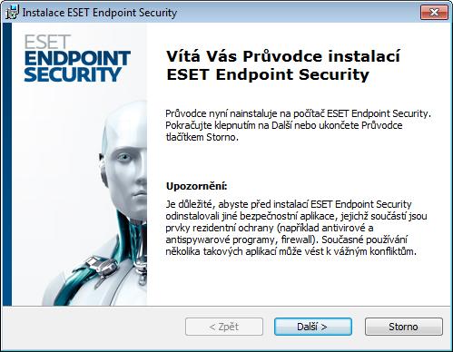 2. Instalace Po zakoupení ESET Endpoint Security je možné instalační soubor stáhnout přímo ze stránek společnosti ESET jako instalační balíček (.msi).