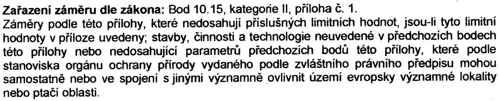 èinnosti a technologie neuvedené v pøedchozlch bodech této pøílohy nebo nedosahující parametrù pøedchozích bodù této pøílohy, které