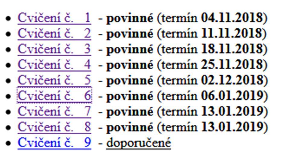 Organizace p edm tu SM01 Alespo 5 z 8 povinných p íklad (domácích úkol ) správn vy ešit do termínu stanoveného individuáln pro každý domácí úkol.