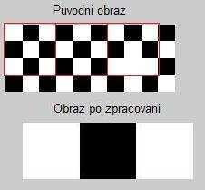 Zpracování genomických sekvencí fraktály diplomová práce 11 Obrázek 12: Původní a následný obraz po aplikaci masky o velikosti 3 x 3 pixely.