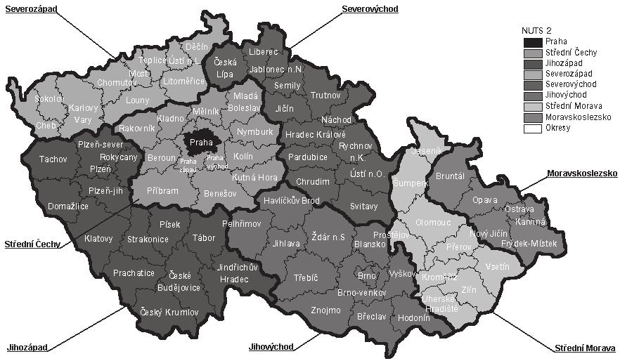 PŘÍLOHA 1 Mapa regionů NUTS 2 AAdresy regionálních odborů Státního zemědělského intervenčního fondu (RO SZIF) NUTS 2 Název RO SZIF Adresa Střední Čechy Praha a Střední Čechy Slezská 7, 120 56 Praha 2