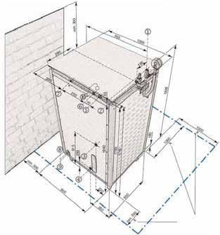 montáž a instalační přípojky 1 R ½ výstup páry 2 R 1 výstup pojistného ventilu 3 R 1 přepad/vyprázdnění nádrže na napájecí vodu 4 R ½ odkalování/odsolování 5 R 1 odtah zplodin potrubím pro zplodiny