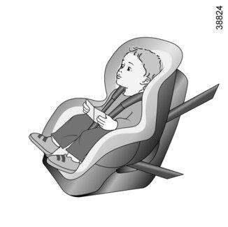 Přepravujte děti v dětské sedačce po směru jízdy s popruhem, pokud to umožňuje jejich velikost. Pro lepší ochranu ze stran vyberte vanovou sedačku.