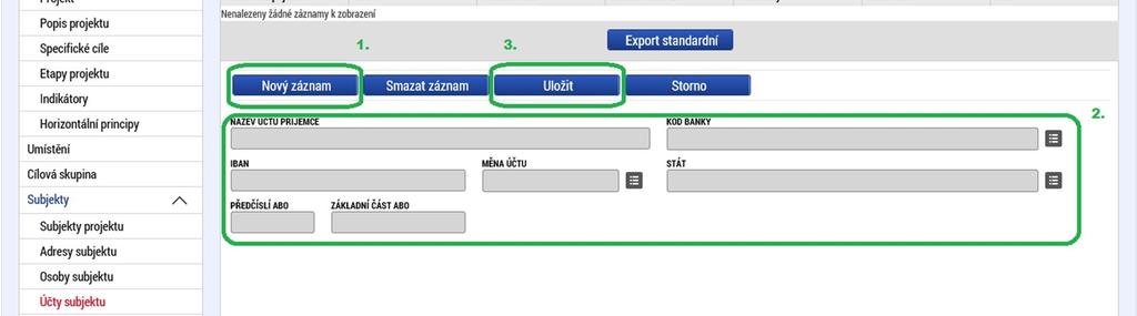 období Na záložce Účetní období vyplňte údaje o svém