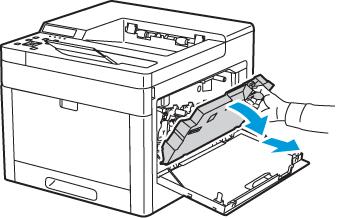 Údržba 4. Vyjměte odpadní nádobku vyklopením její horní části a vytažením z tiskárny.