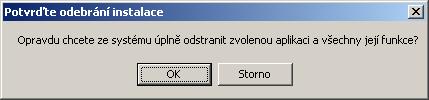 Odinstalování softwaru z vašeho PC 1 Odstranění programů spustíte z nabídky START > PROGRAMY > COMPANION SUITE > COMPANION SUITE PRO LL > ODINSTALOVAT. Objeví se přípravná obrazovka.