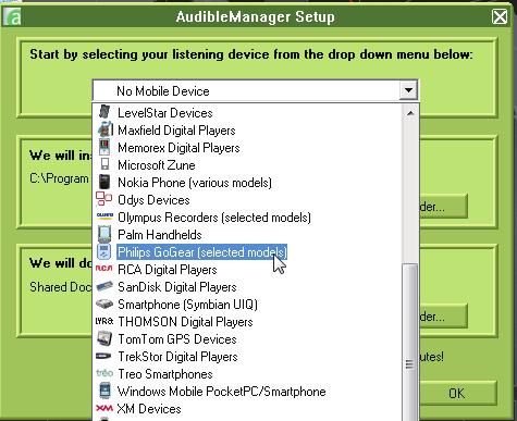 11 Audiobooks (Audioknihy) Chcete-li přehrávat knihy v audioformátu, které jste stáhli ze stránek www.audible.com, přejděte do nabídky > [Audioknihy].