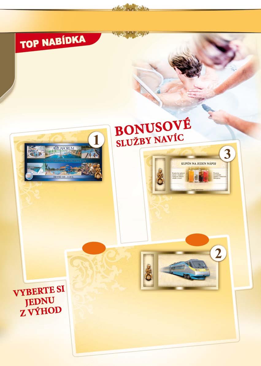 FRANTIŠKOLÁZEŇSKÁ LÉČEBNÁ KÚRA BONUS SLUŽBY V CENĚ 14X UBYTOVÁNÍ VE VYBRANÉM LÁZEŇSKÉM HOTELU PLNÁ PENZE (snídaně, oběd a večeře) VSTUPNÍ A VÝSTUPNÍ LÉKAŘSKÉ VYŠETŘENÍ 36 LÉČEBNÝCH PROCEDUR