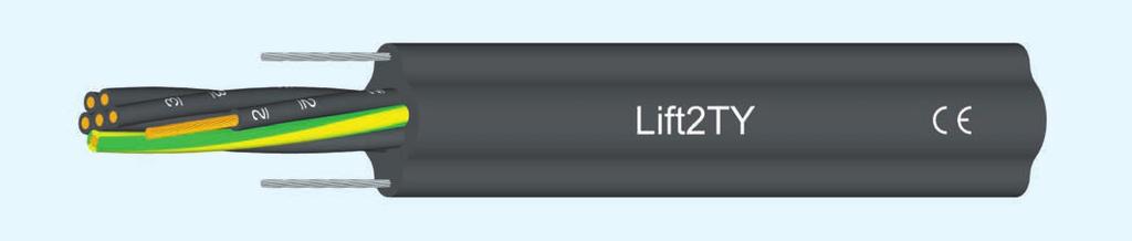 Lift2TY V tahov ovládací PVC kabel s nosn m prvkem - Jemnû lanûné mûdûné jádro dle normy DIN VDE 0295 a IEC 60228 tfi.